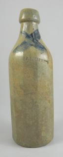 Appraisal: Saltglaze stoneware beer bottle 'A Steinmetz' Saltglaze stoneware beer 'A