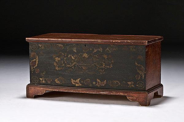 Appraisal: DIMINUTIVE BLANKET CHEST ATTRIBUTED TO SCHOHARIE NEW YORK ca -