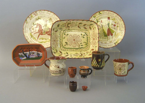 Appraisal: Eleven pcs of contemporary redware Provenance Collection of Richard and