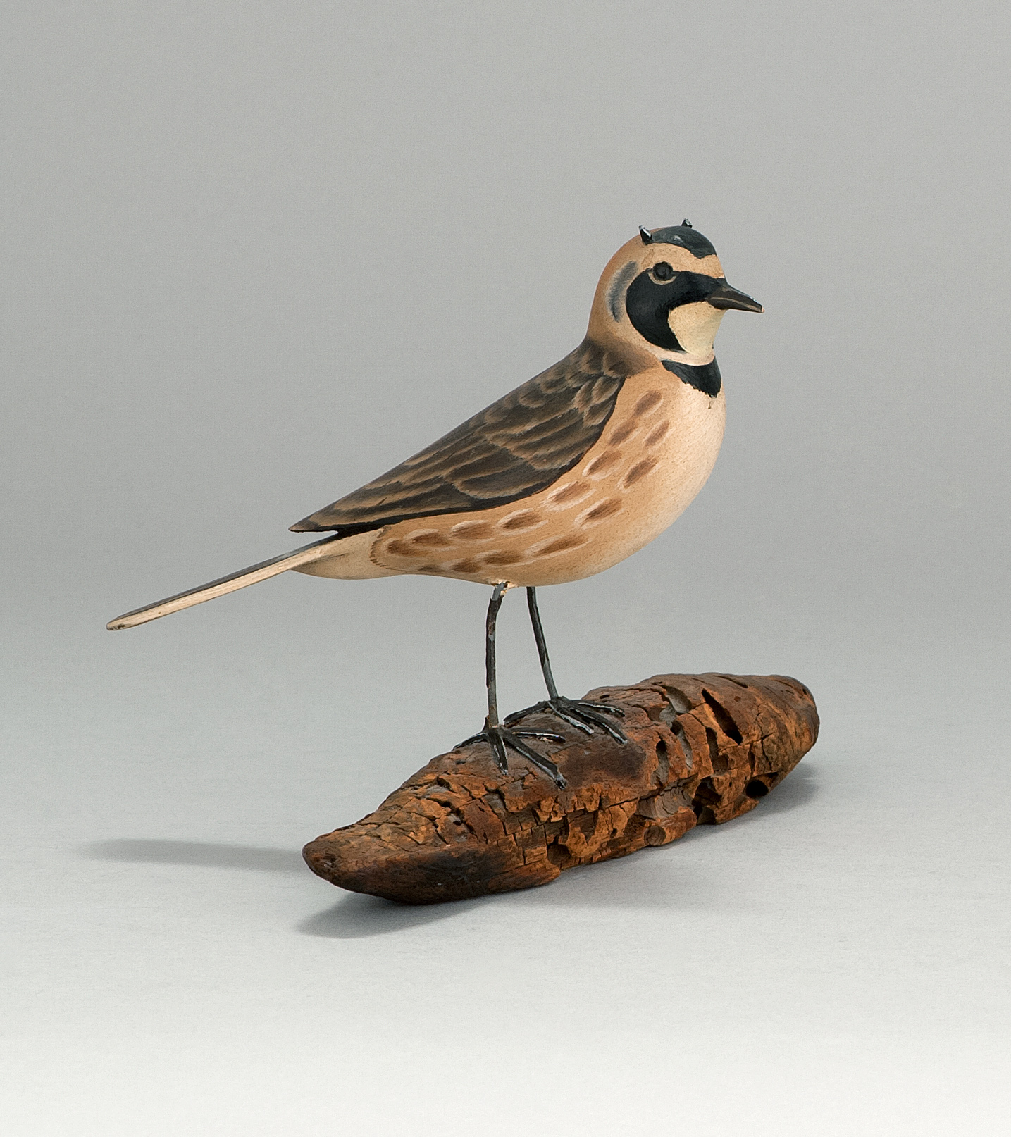 Appraisal: RARE EARLY MINIATURE HORNED LARK By James Lapham of Dennis