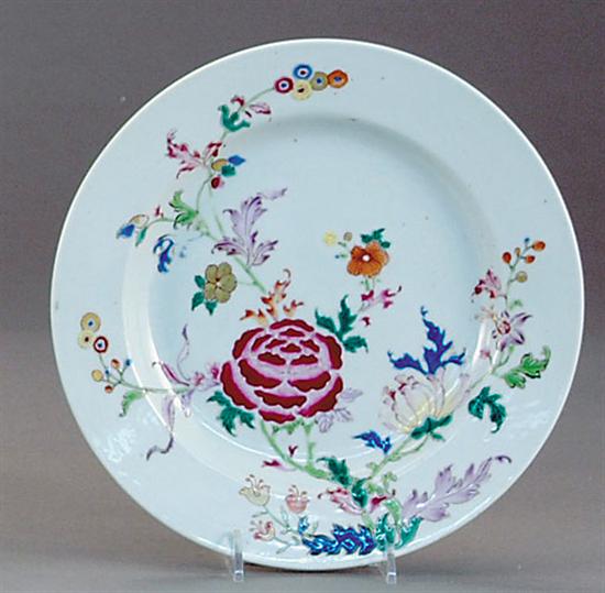 Appraisal: Chinese Export Famille Rose porcelain soup plate circa decorated with