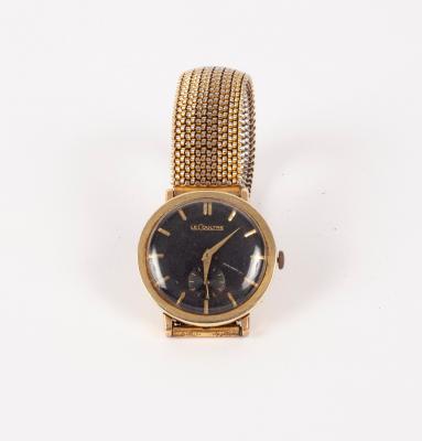 Appraisal: A gentleman's Jaeger-LeCoultre wristwatch in k gold the circular black