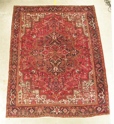 Appraisal: A Heriz carpet North West Persia s in cm l