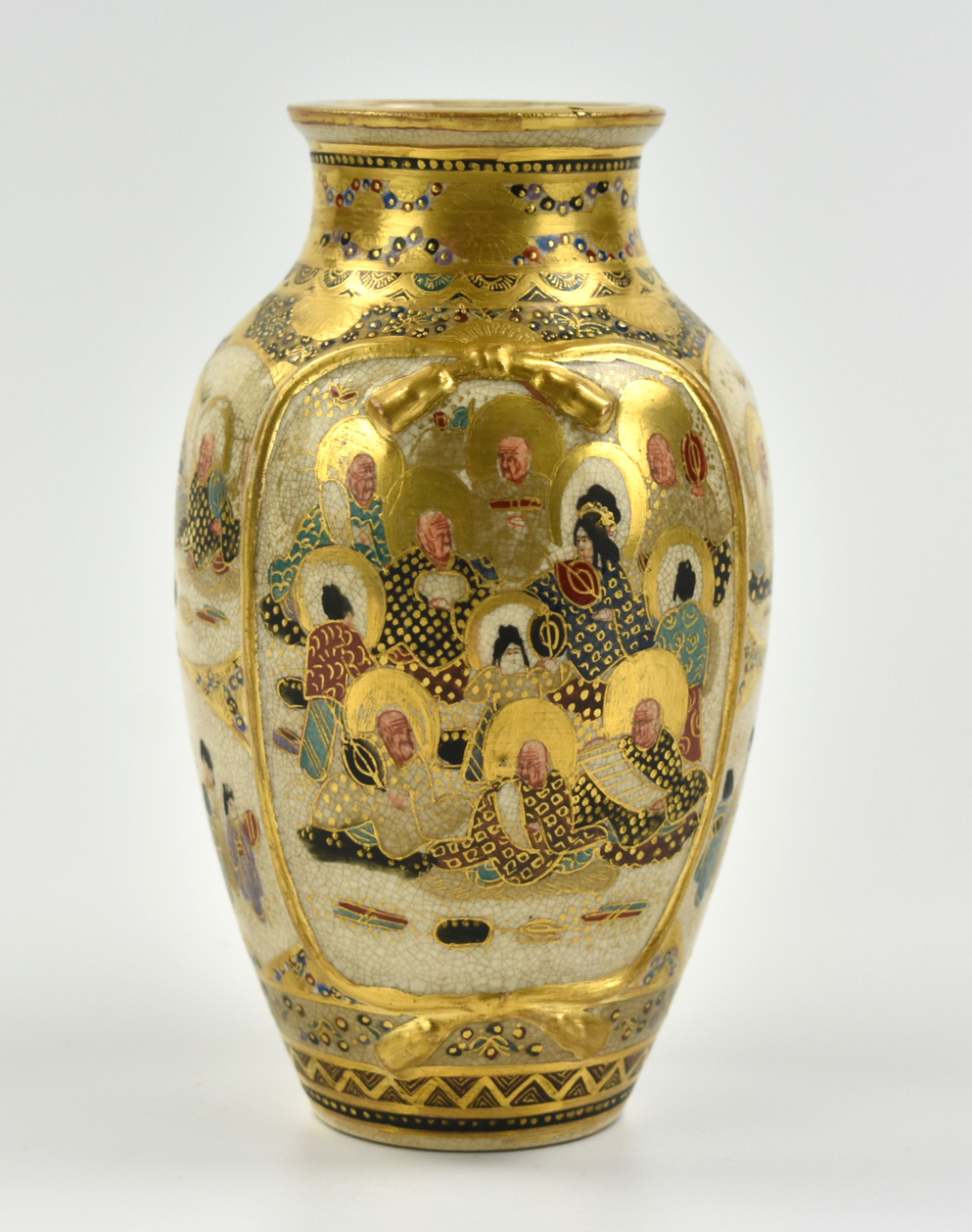 Appraisal: Japanese th C painted in gilt with Japanese female and