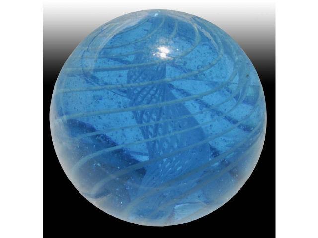 Appraisal: Aqua Tornado Latticino Swirl Marble Description Unusual aqua tornado latticino