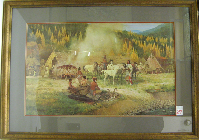 Appraisal: JOHN FORD CLYMER COLOR PRINT Teton Village WY - depicting