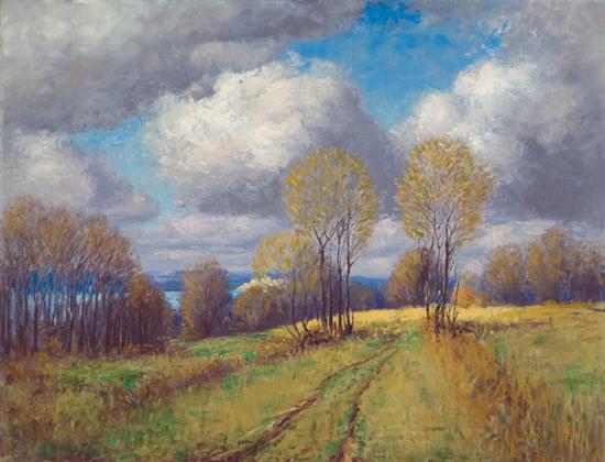 Appraisal: HUTCHINS WILL American - ''Spring Along the Hudson'' oil on