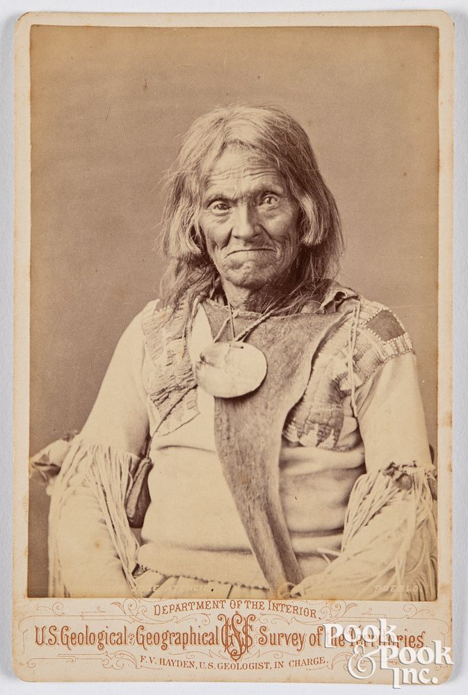 Appraisal: Native American Indian photo A J Atencio Native American Indian