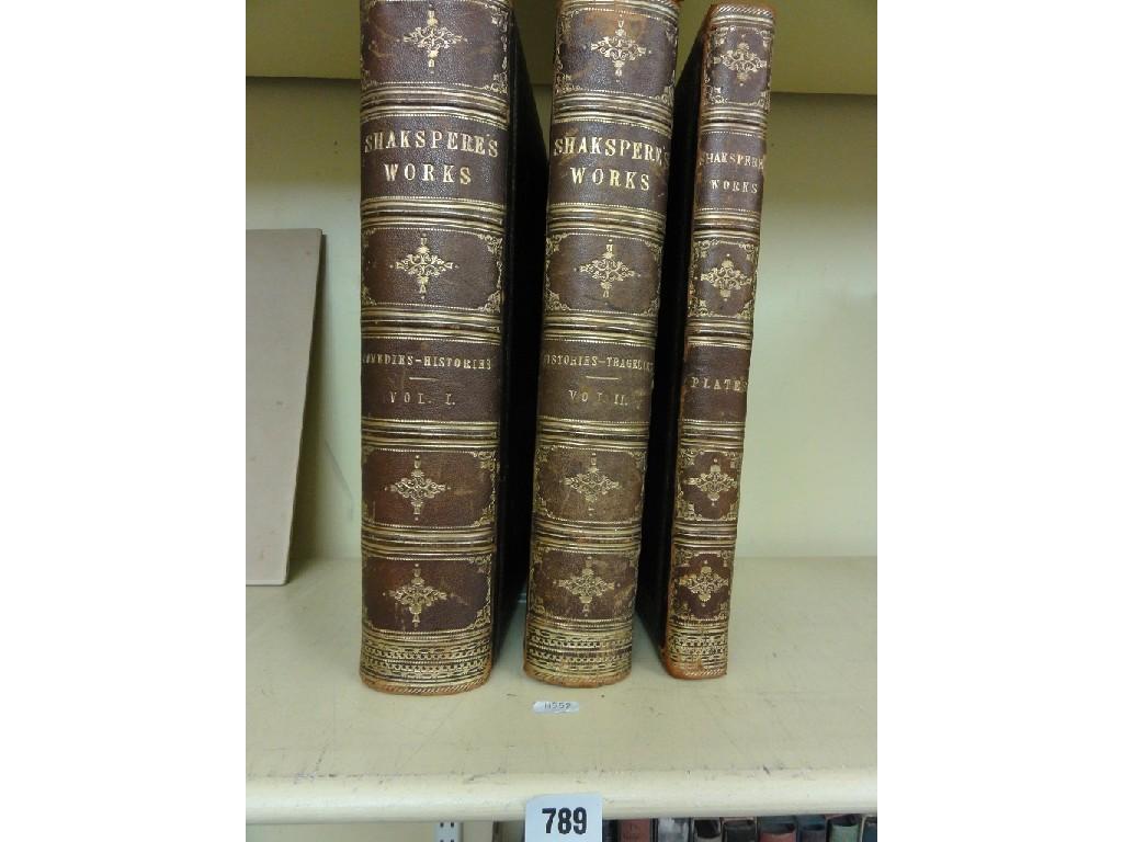 Appraisal: Three th century leather bound volumes of The Works of