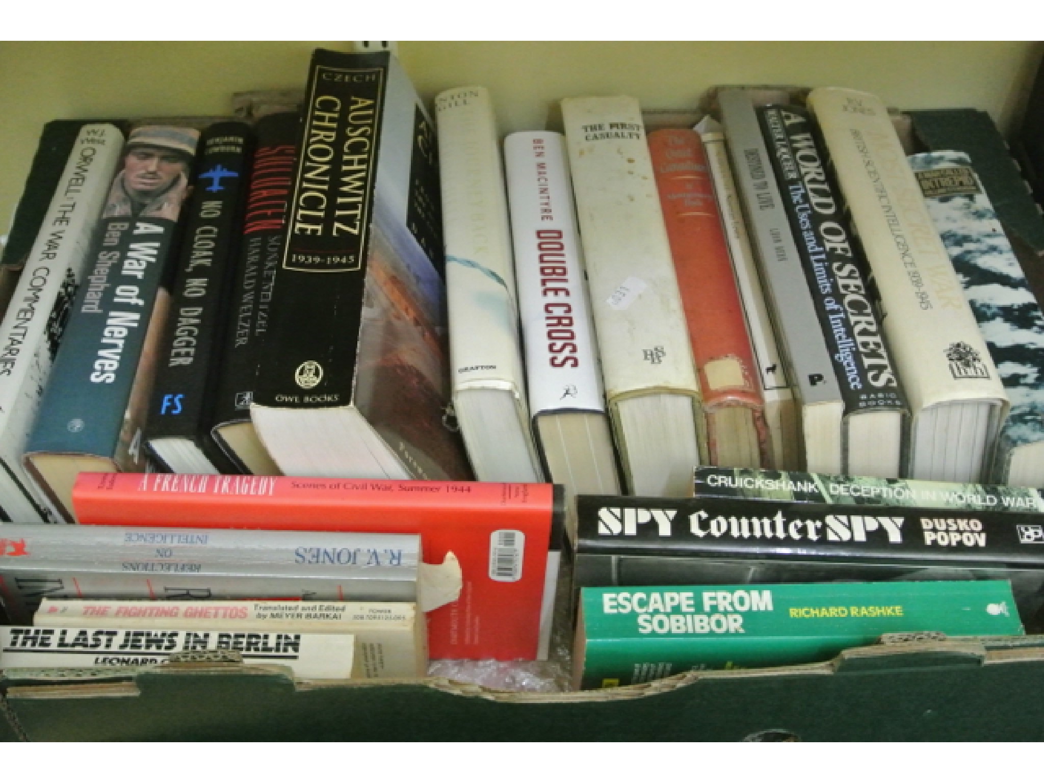 Appraisal: Two boxes of books mainly World War II related espionage