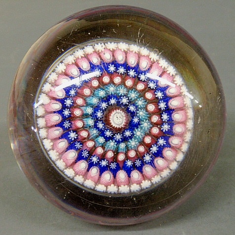 Appraisal: - Magnum size millefiori glass newel post ornament c with