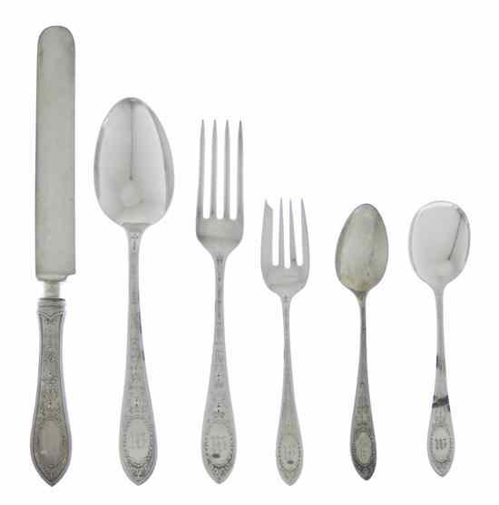 Appraisal: An American Sterling Silver Flatware Service comprising dinner knives dinner