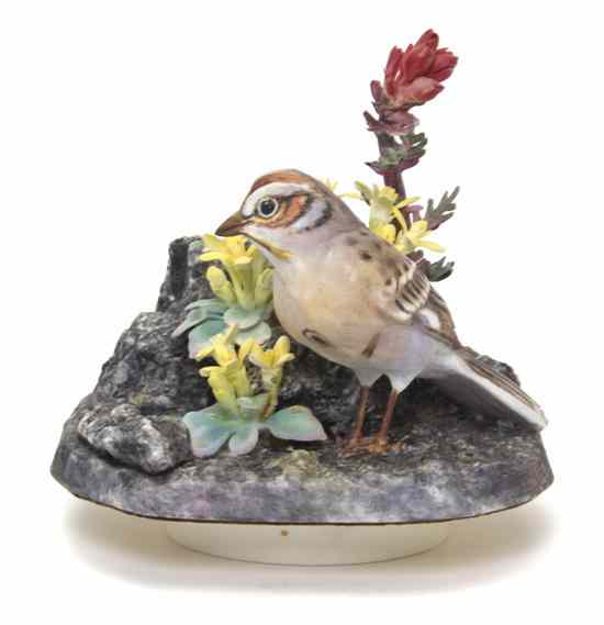 Appraisal: A Royal Worcester Dorothy Doughty Bird Lark Sparrow perched on