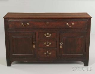 Appraisal: George III Oak Cabinet England or Wales mid to late