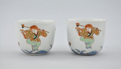 Appraisal: Two Japanese Hand Enameled Porcelain Bowls ca th Century The