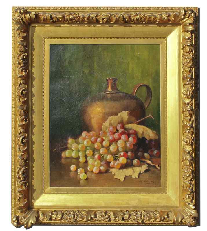 Appraisal: LA VALLEY Jonas Joseph American - Still Life with Grapes