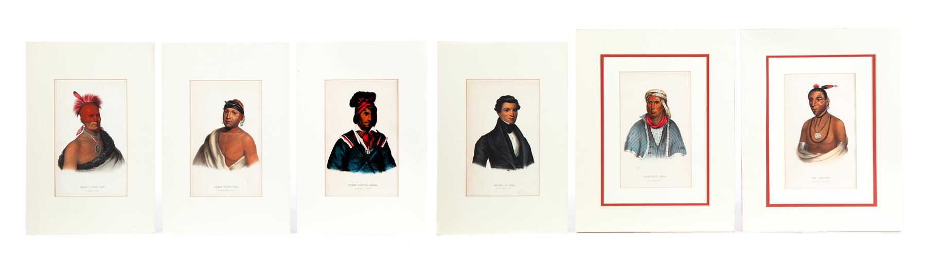 Appraisal: SIX NATIVE AMERICAN PORTRAIT PRINTS BY MCKENNEY AND HALL American