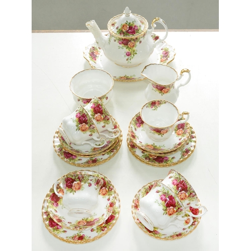 Appraisal: A Royal Albert Old Country Roses pattern tea service printed