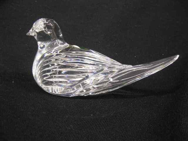 Appraisal: Waterford Cut Crystal Dove Paperweight signed '' excellent