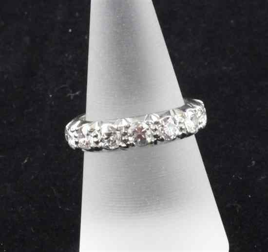 Appraisal: An ct white gold and diamond eternity ring set with