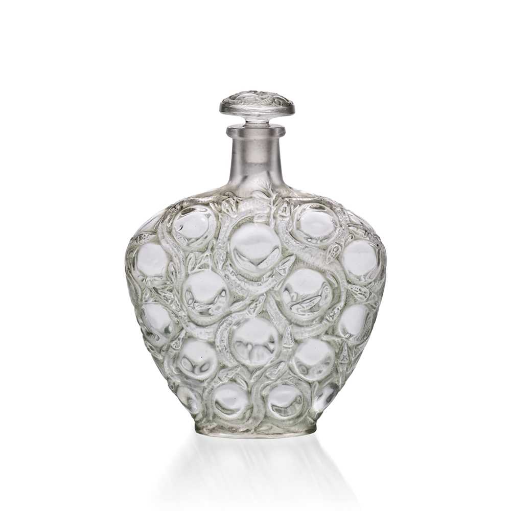 Appraisal: REN LALIQUE FRENCH - SALAMANDRES SCENT BOTTLE NO designed clear