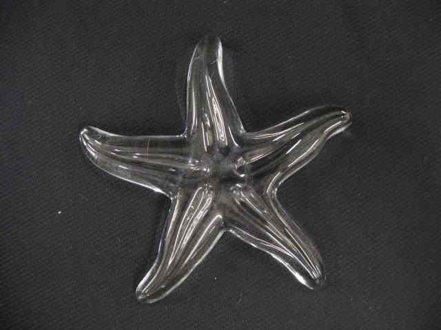 Appraisal: Baccarat Crystal Figural Paperweightof a starfish '' signed excellent