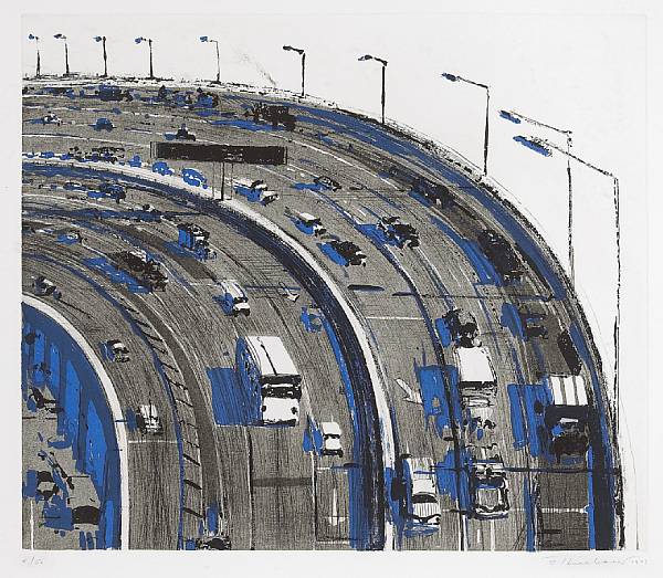 Appraisal: Wayne Thiebaud American born Freeway Curve from Recent Etchings I