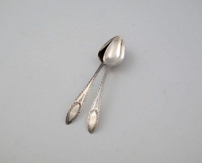 Appraisal: A pair of George III Irish provincial silver Bright-cut Old