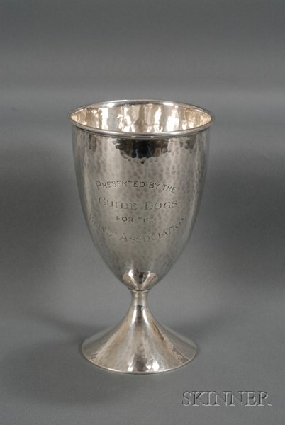 Appraisal: Henry Hodson Plante Presentation Goblet Sterling silver London England Deep