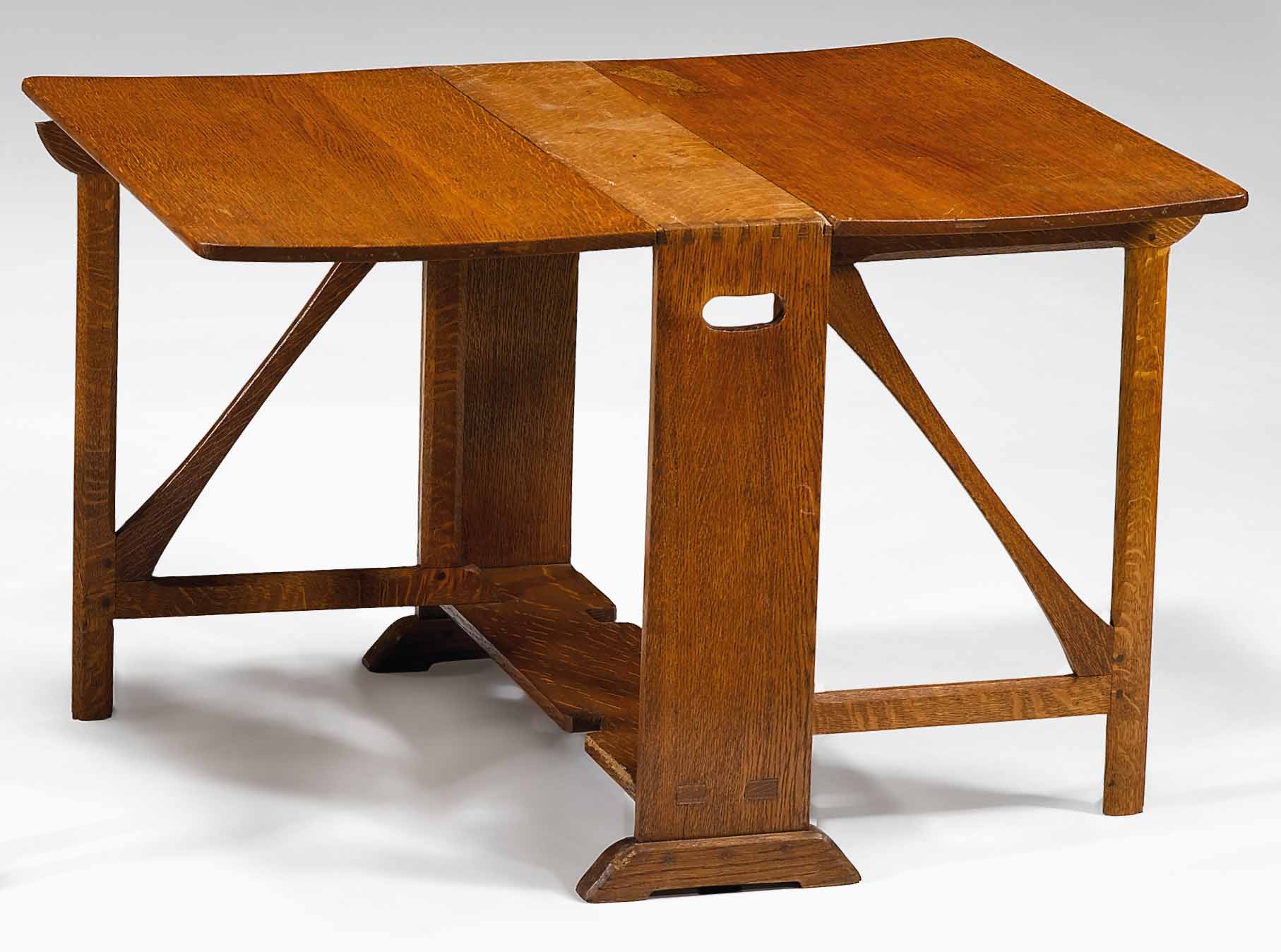 Appraisal: Small oak folding table attributed to heal sons The rectangular