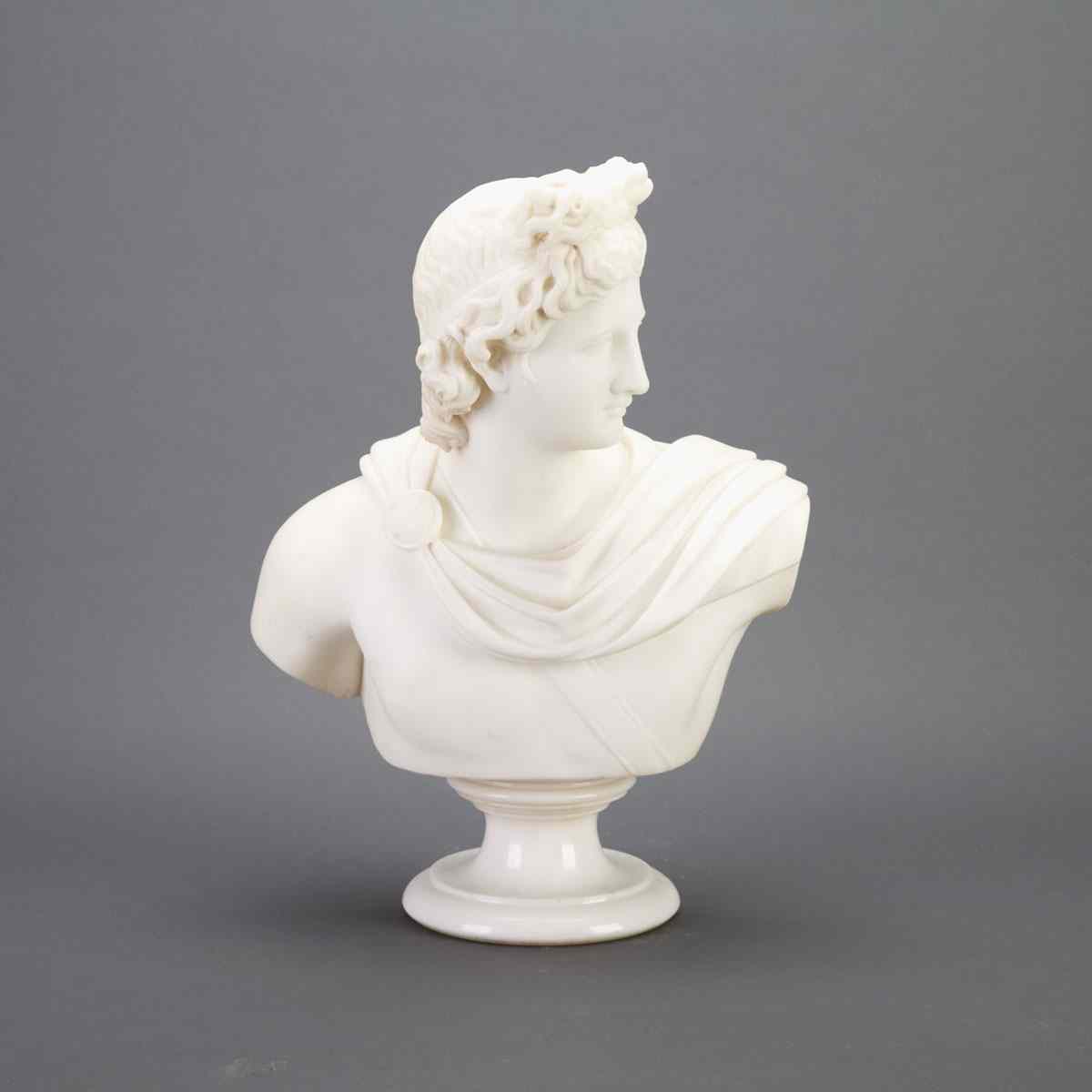 Appraisal: Italian Marble Bust of The Apollo Belvedere th century height