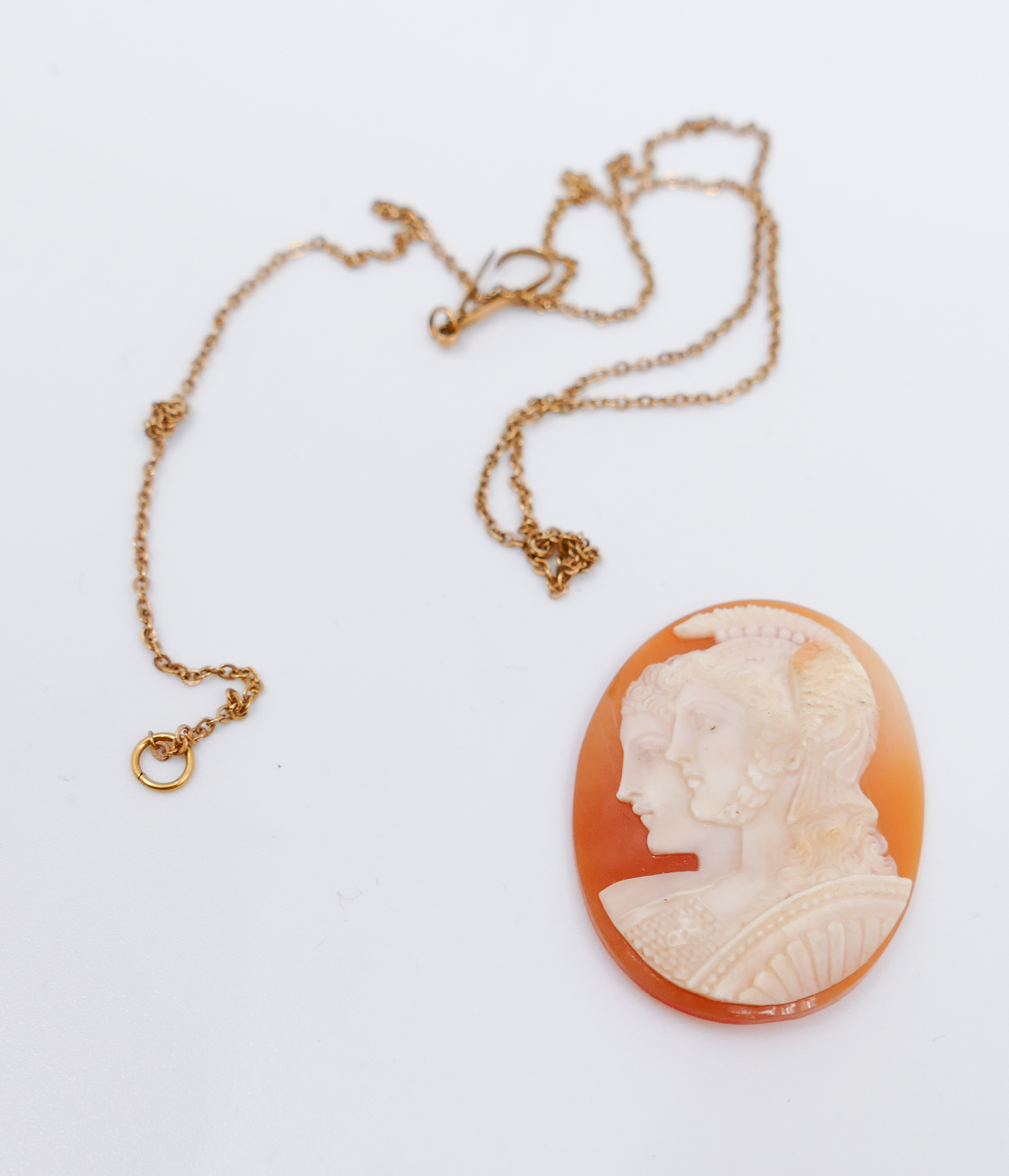 Appraisal: Box K Gold Necklace g Cameo