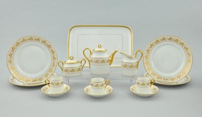 Appraisal: A Richard Ginori Porcelain Demi-Coffee Set The set in white