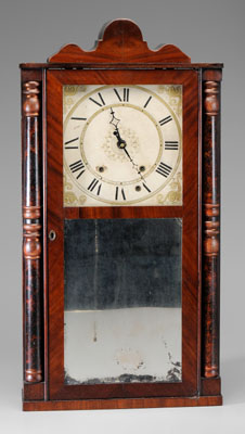 Appraisal: Southern Shelf Clock South Carolina mid th century mahogany veneer