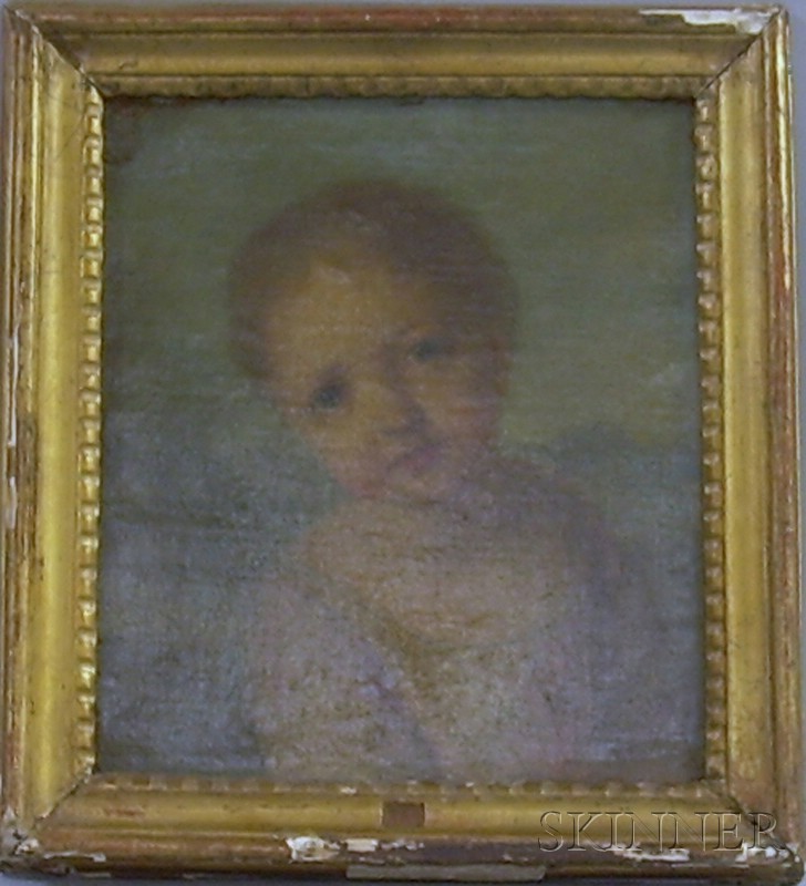 Appraisal: British School th Century Style Portrait of a Young Child