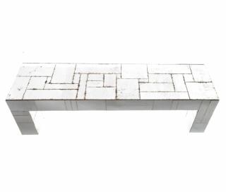 Appraisal: Paul Evans Skyscraper Bench or Shelf Mirrored low bench or