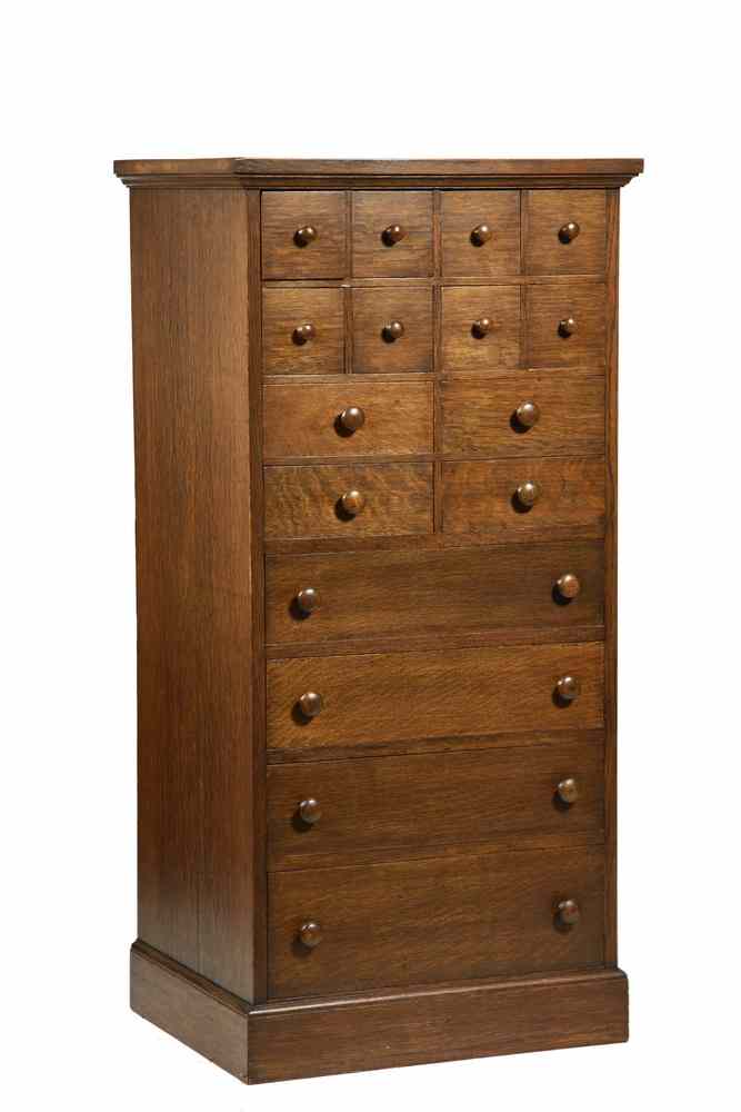 Appraisal: CHEST OF DRAWERS - Arts Crafts era quarter sawn oak