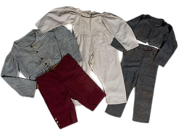 Appraisal: FIVE PIECES TH-CENTURY BOY'S CLOTHING American ca - of cotton