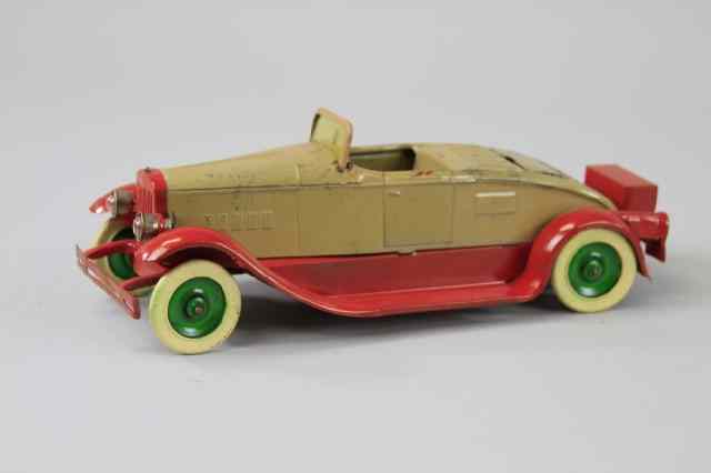 Appraisal: KINGSBURY CONVERTIBLE COUPE Pressed steel painted in tan body red