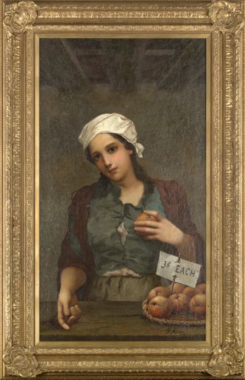 Appraisal: Italian School Mid- th Century The Apple Seller oil on