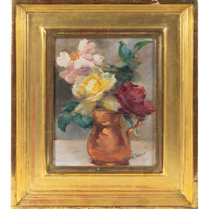 Appraisal: Irene Princess Galitzine Russian-Georgian - Still Life with Roses oil