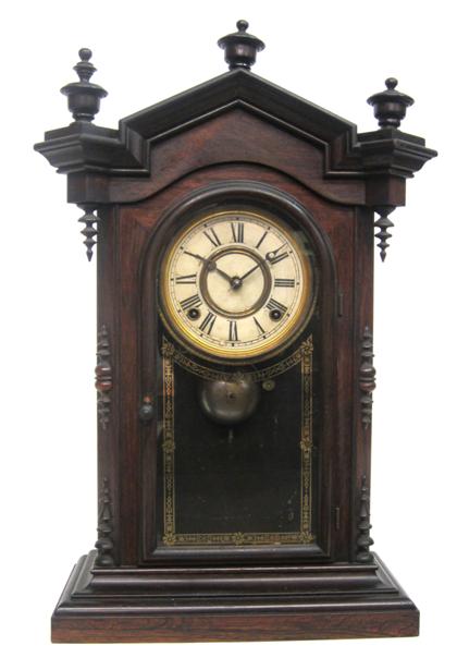 Appraisal: Rosewood shelf clock continental late th century