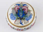 Appraisal: A ceramic Soviet Russian hand enamelled covered bowl with early