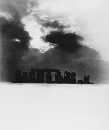 Appraisal: BRANDT BILL - Stonehenge Under Snow Silver print x inches