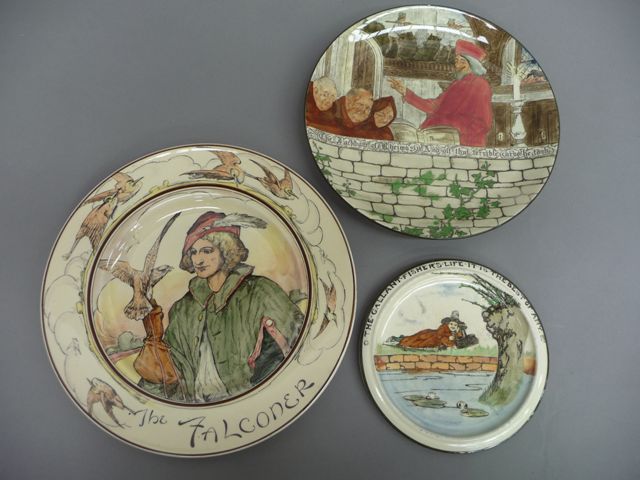 Appraisal: Three Royal Doulton series ware plates comprising Jackdaw of Rheims