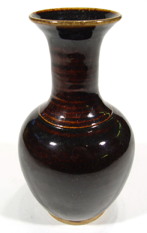 Appraisal: Ursula Mommens Temoku glazed Studio stoneware vase cm high