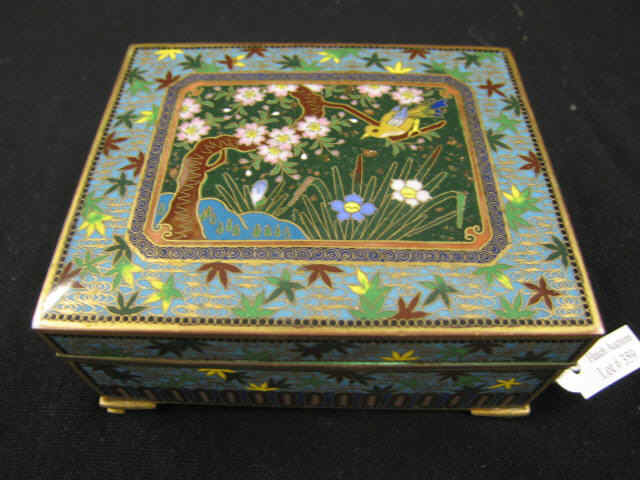 Appraisal: Chinese Cloisonne Dresser Box bird floral