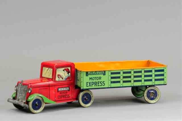 Appraisal: CHEIN MOTOR EXPRESS TRUCK Lithographed tin driver depicted on side