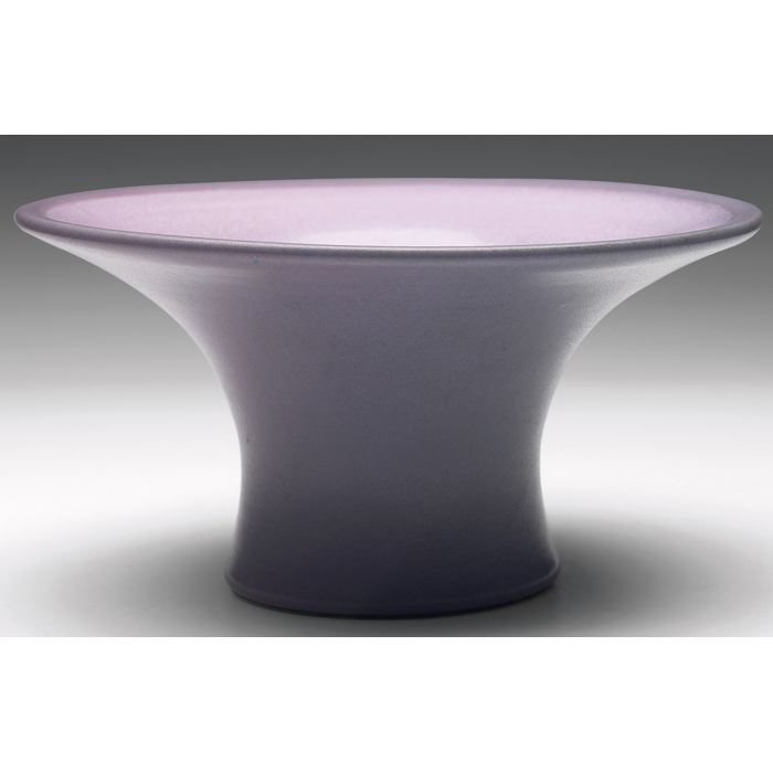 Appraisal: Marblehead vase flaring shape purple matte glaze marked ''w x