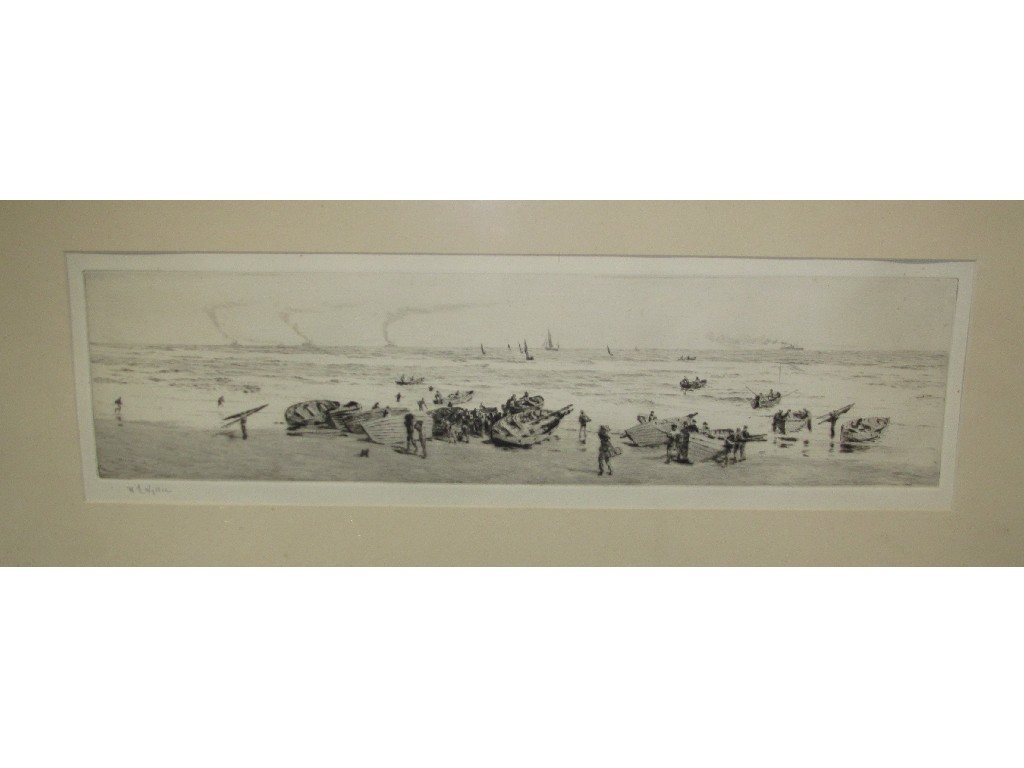 Appraisal: WILLIAM LIONEL WYLLIE RA RE Drypoint 'Loading at Low Tide'